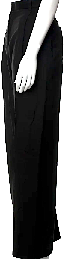 Nili Lotan NY. Black Cotton/Elastane Wide Leg Pants