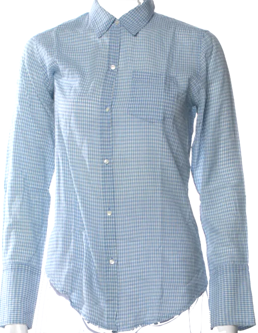 Nili Lotan NY. Plaid Print Long Sleeve Button-Up Top