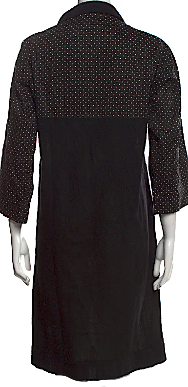 COMME des GARÇONS JAPAN. Black Polka Dot Print Knee-Length Dress