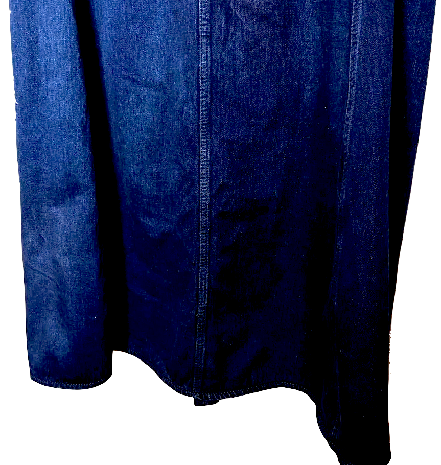 Lanvin PARIS. Acne Blue Denim Fit Flare Dress Belt