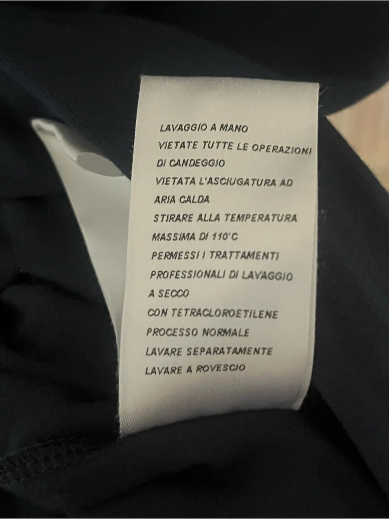 VIVIENNE WESTWOOD UK. ANGLOMANIA. Midnight Blue Draped Asymmetrical Dress