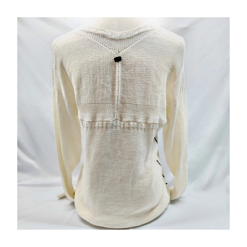 Chanel Paris. Off White Vintage Cotton Sweater