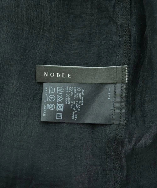 NOBLE JAPAN. Black Semi Sheer Linen Blend Blouse