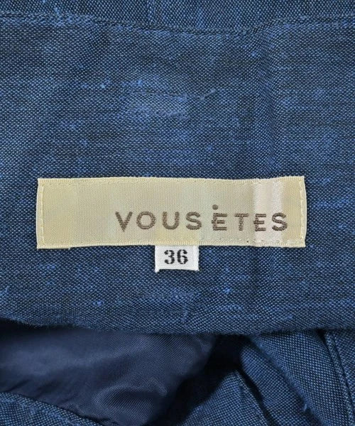 VOUSETES JAPAN. Blue Linen/Poly Blend Long/Maxi Length Skirt