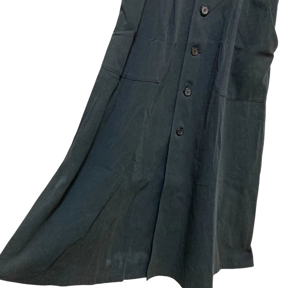 Yohji Yamamoto Y'S JAPAN. Vintage Black Sleeveless Shirt Dress