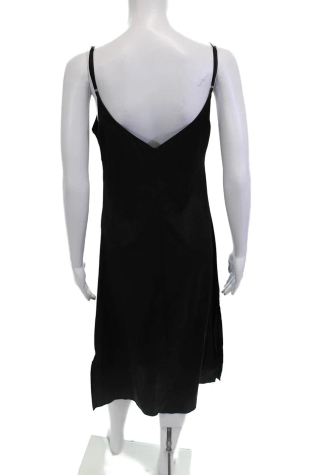 The Drop Japan. Black V Neck Sleeveless Full Length Slip Dress