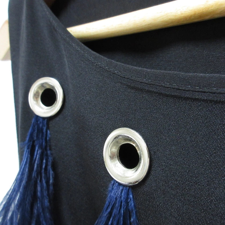 HUISHAN ZHANG JAPAN Black 100% Silk Sleeveless Feather Dress