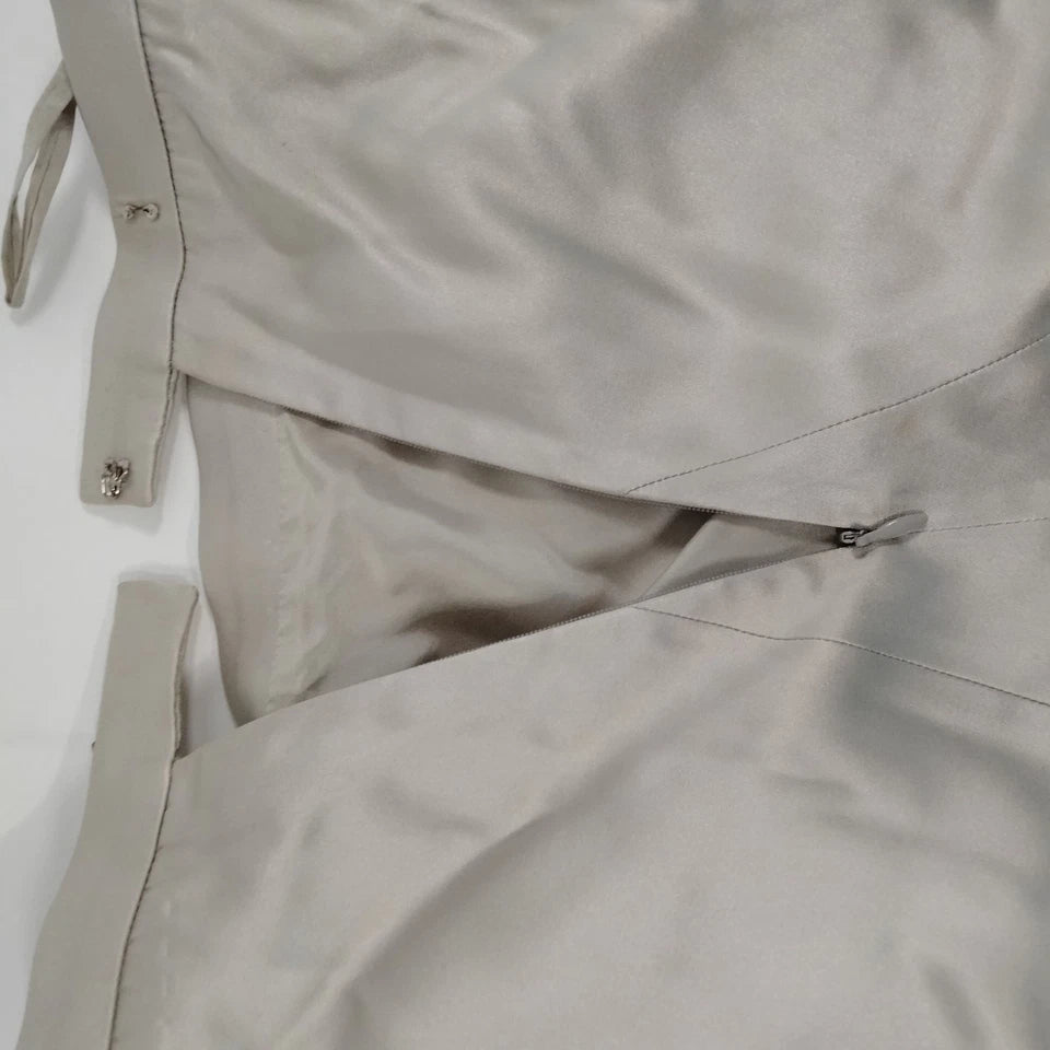 Chanel Paris. Vintage Beige Silk Flare Skirt