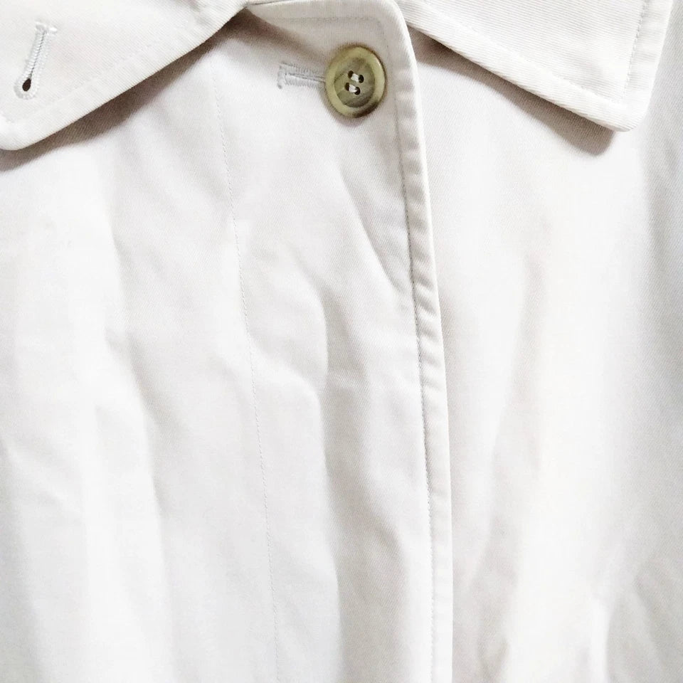 BURBERRY UK. VINTAGE PRISTINE BEIGE COTTON TRENCH STYLE COAT