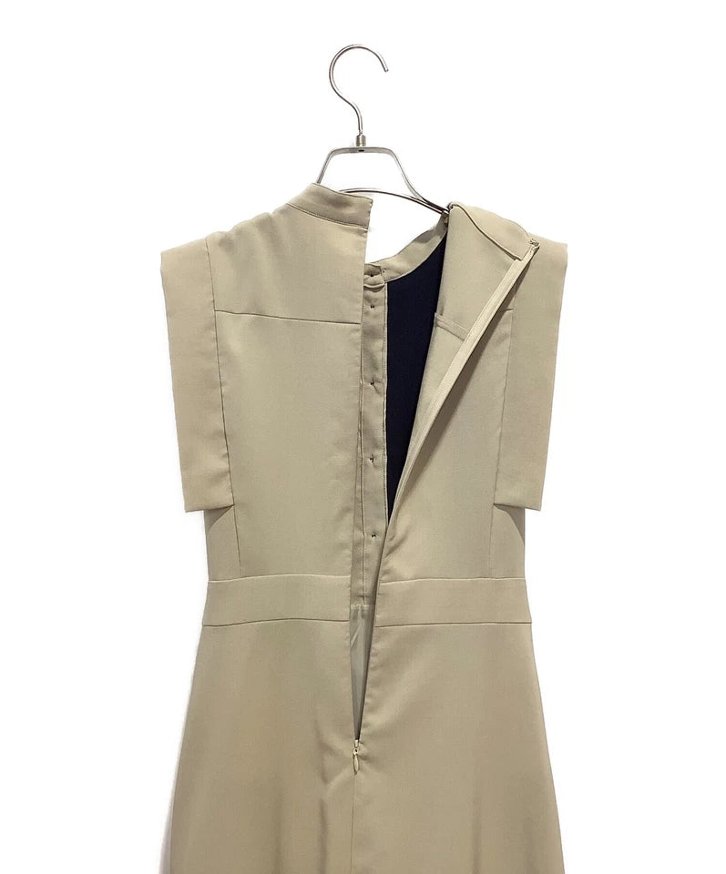UNITED TOKYO JAPAN. Khaki Color Wave pattern shirt dress