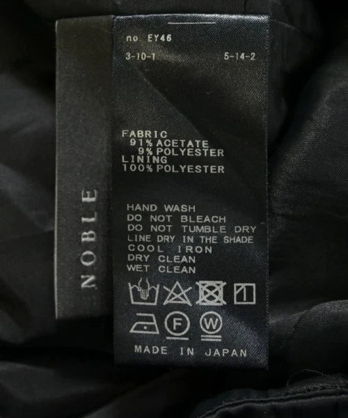 NOBLE JAPAN. Black Acetate Blend Slip Dress