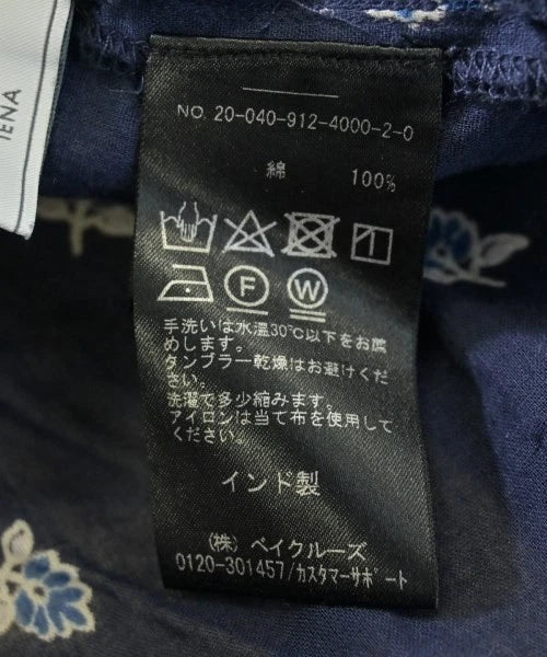 SLOBE IENA JAPAN. Navy (Flower Pattern) Semi Sheer Dress