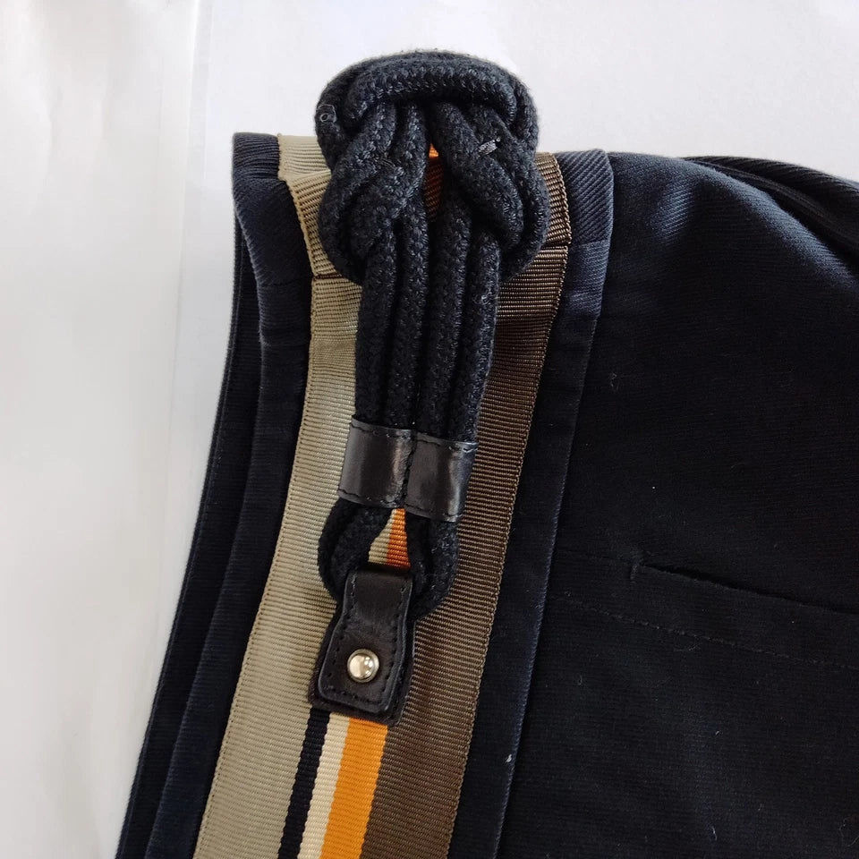 Gucci Italy. Vintage Black Cotton Polyurethane Skirt