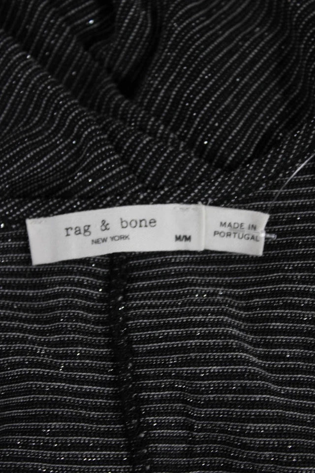 Rag & Bone NY. Gray Mini Striped Viscose Tank Dress