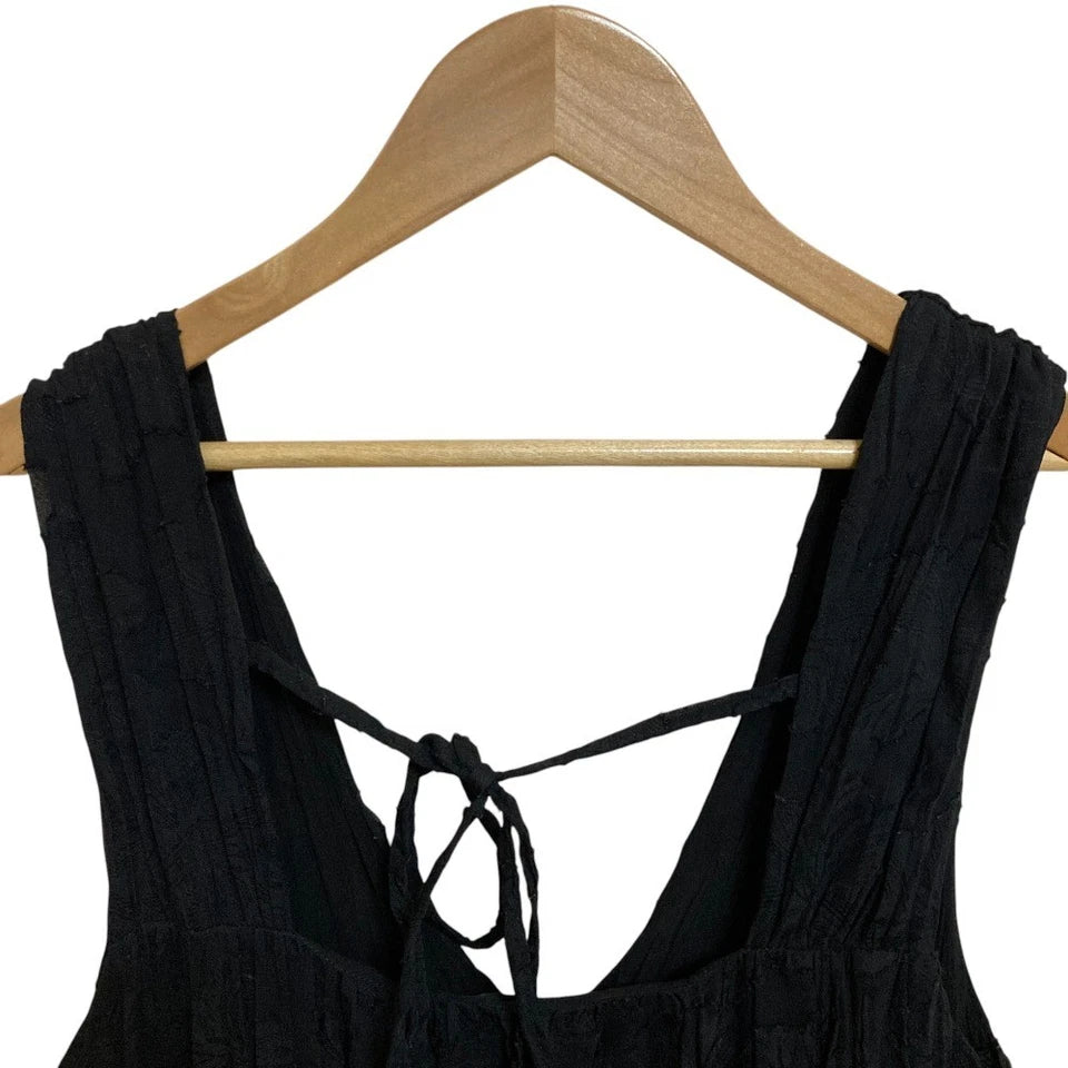 Kastane Japan. Black Vintage Sleeveless Gathered Dress