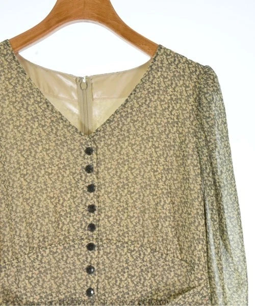 Rirandture Japan. Beige x Gray x Orange etc.(Patterned) Dress