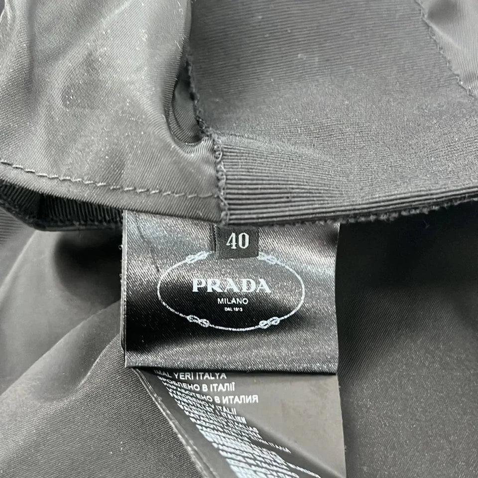 PRADA ITALY. Black Knee Length Skirt