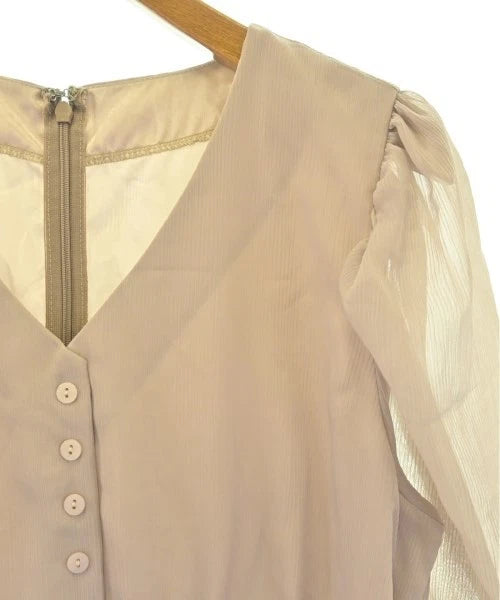 Rirandture Japan. Beige Semi Sheer Cotton/Poly Blend Dress