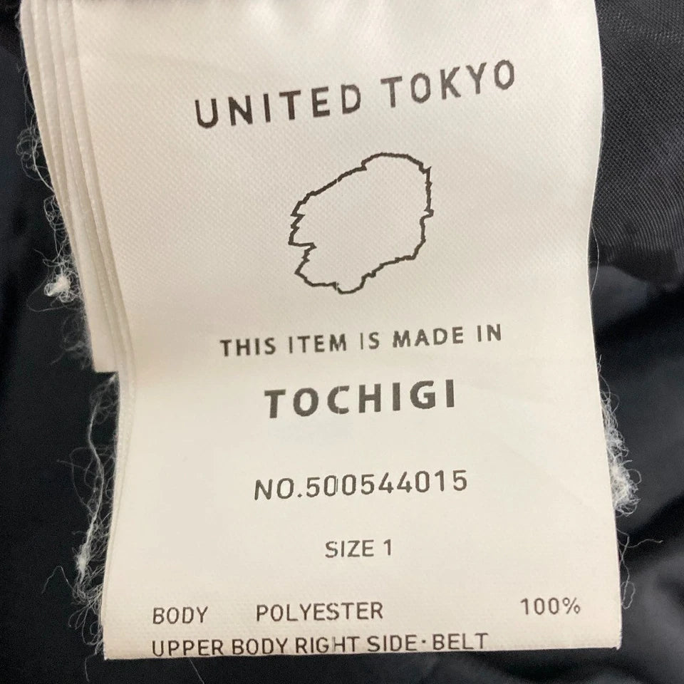 UNITED TOKYO JAPAN. Black/Cream Color Belting Docking Skirt