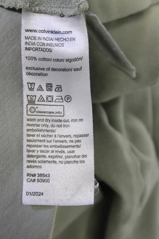 Calvin Klein NYC. Light Khaki Color Cotton Sleeveless Midi A-Line Tank Dress