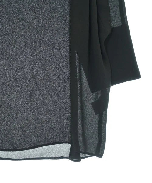 FRAMeWORK JAPAN. Black Semi-Sheer PolyTech Blouse