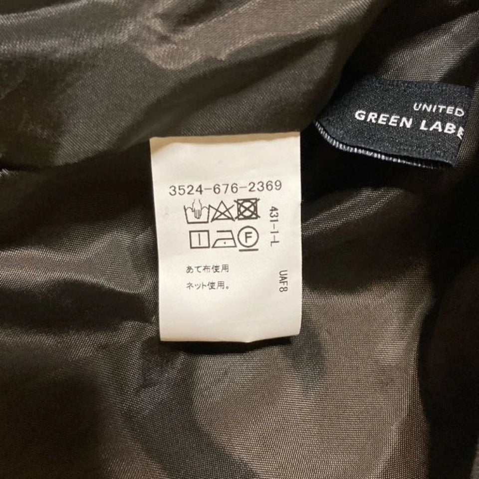 United Arrows Japan. green label relaxing Gray Check Easy Long Skirt