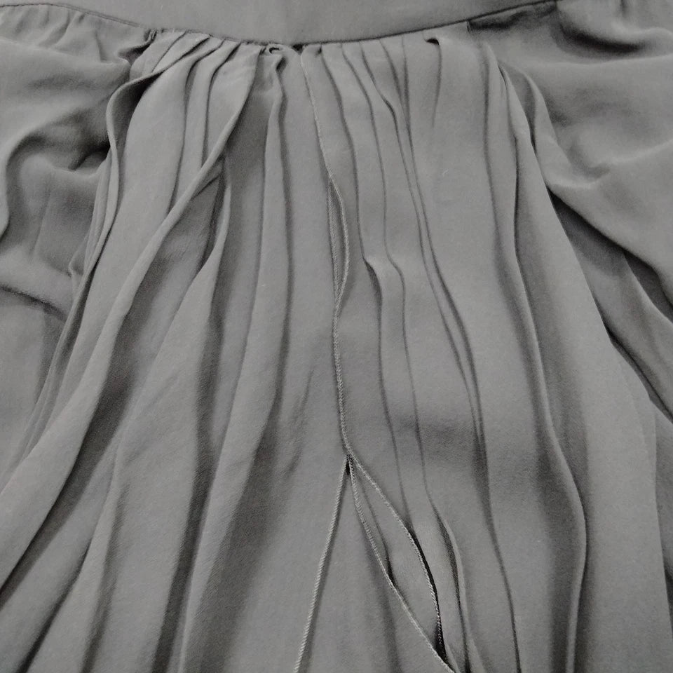 Chanel PARIS. Vintage Black Silk Pleats Skirt