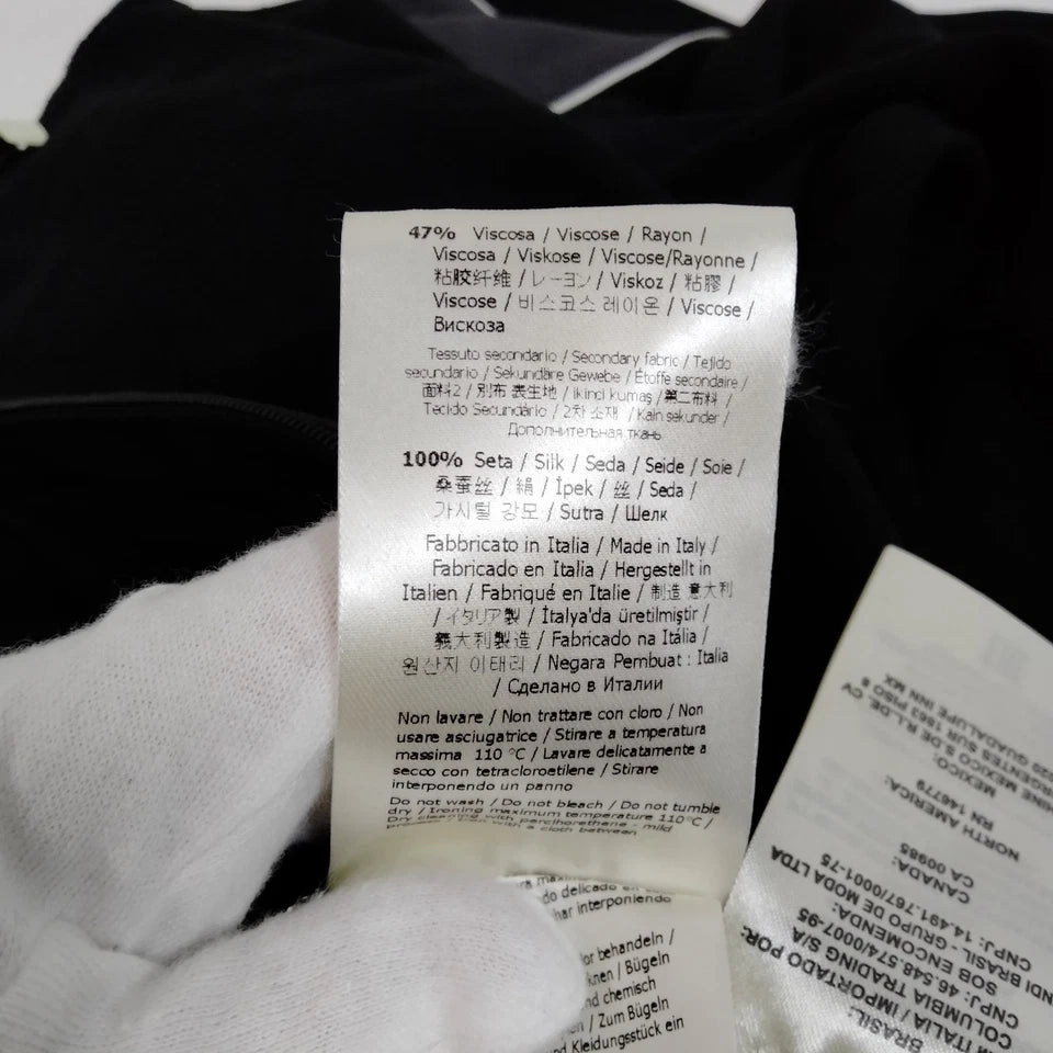 Fendi Italy. Vintage Black Acetate Rayon Dress