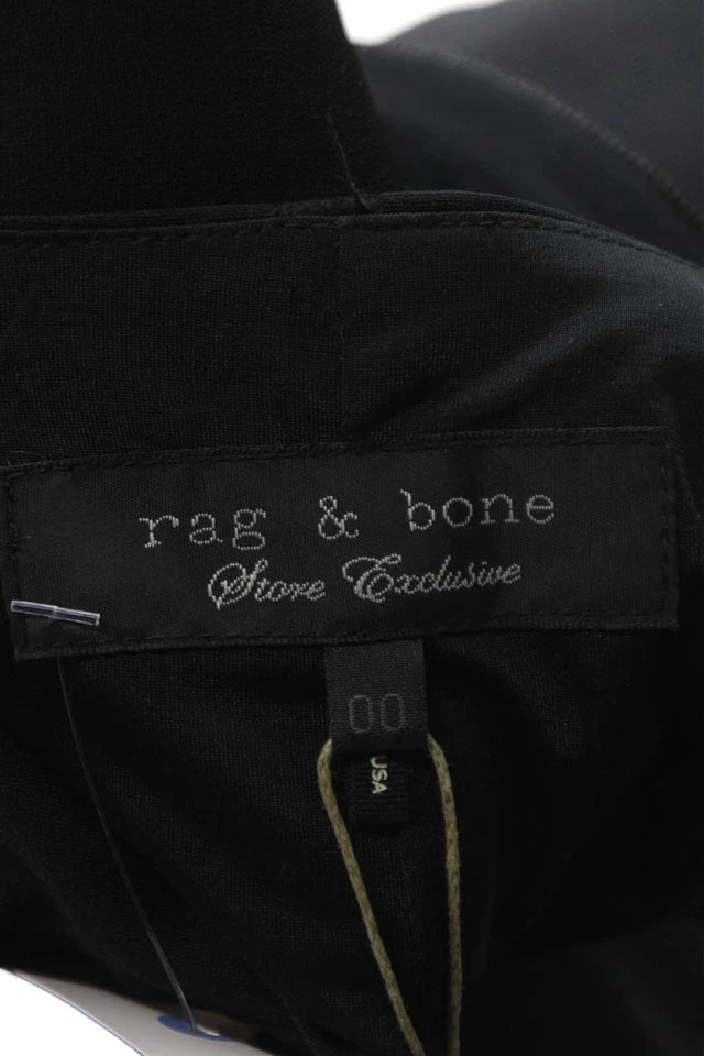 Rag & Bone NY Black Sleeveless Zip Round Neck Mini Dress