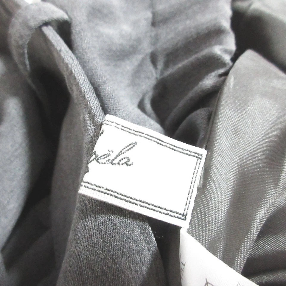 Noela Japan. Gray Volume Flare Belted Cami Slip Dress