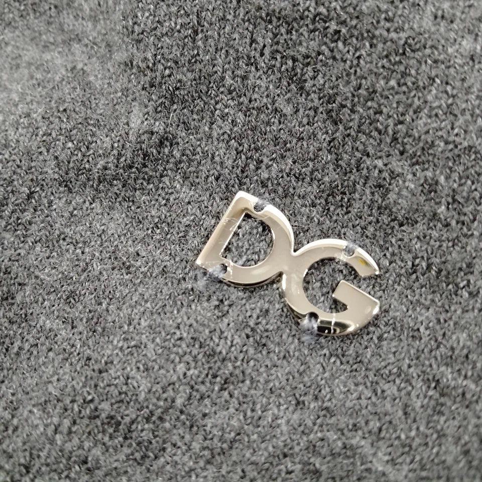 DOLCE&GABBANA ITALY. Gray Nylon, Rayon Blend Button Top
