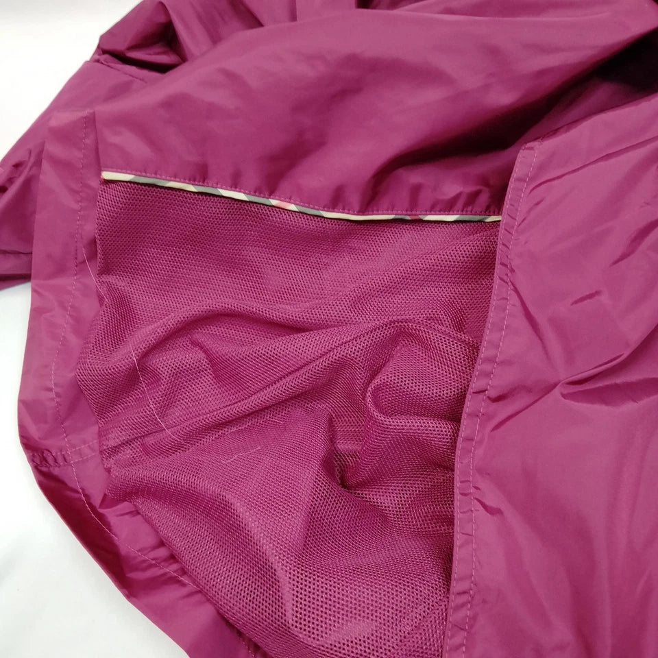 Burberry UK. Vintage Magenta Nylon Trench Coat