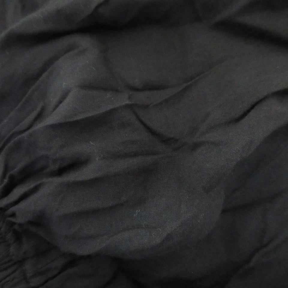 Spick and Span Japan. 24SS Collection Black Cotton Voile Tucked Frill Blouse