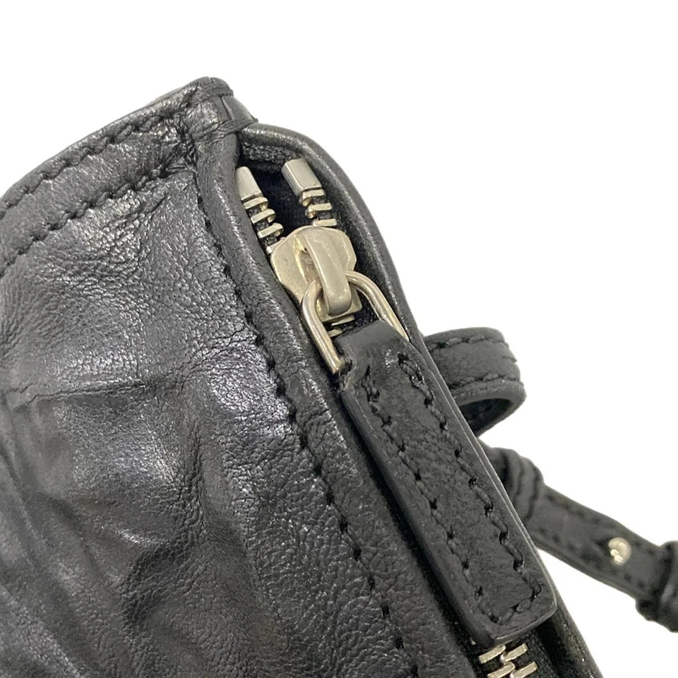 Givenchy Paris. Black Unborn Calf Leather Mini Shoulder Bag / Crossbody Bag