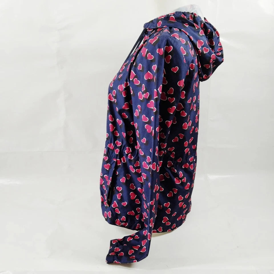 Gucci Italy. Vintage Blue/Red PolyTech Jacket w/Hood