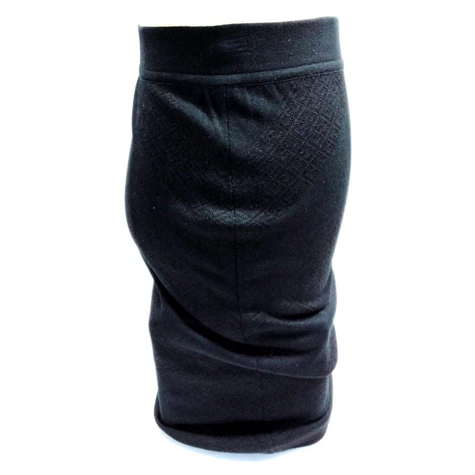 Givenchy PARIS.Black Rayon Acrylic Nylon Logo Skirt