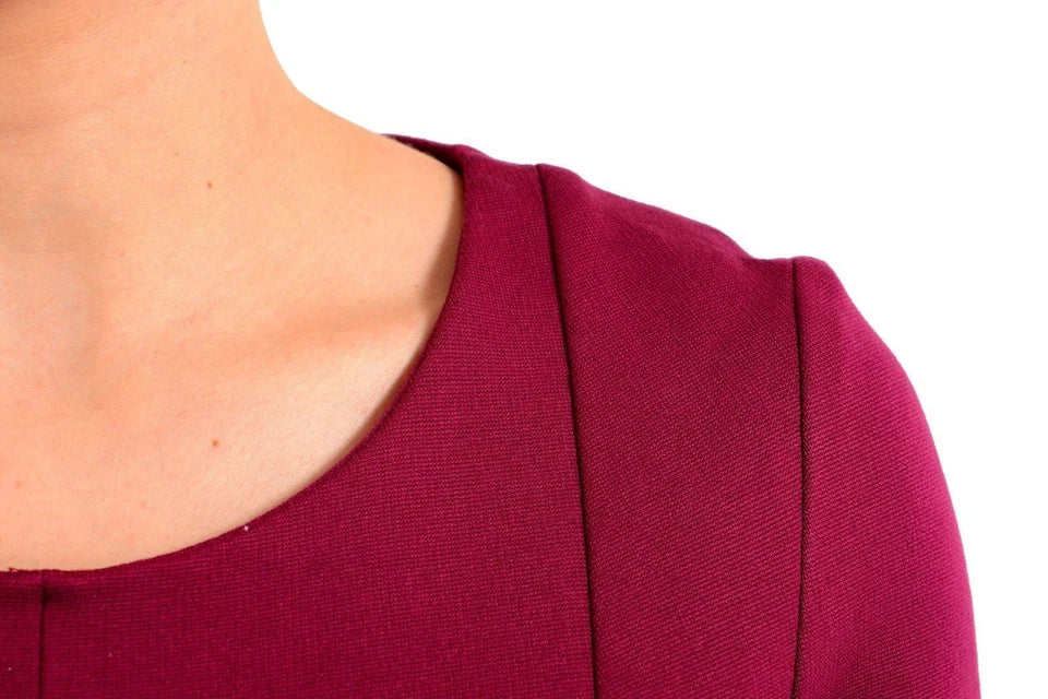 Maison Margiela Paris. NEW W/TAG. Burgundy 3/4 Sleeve Sheath Dress