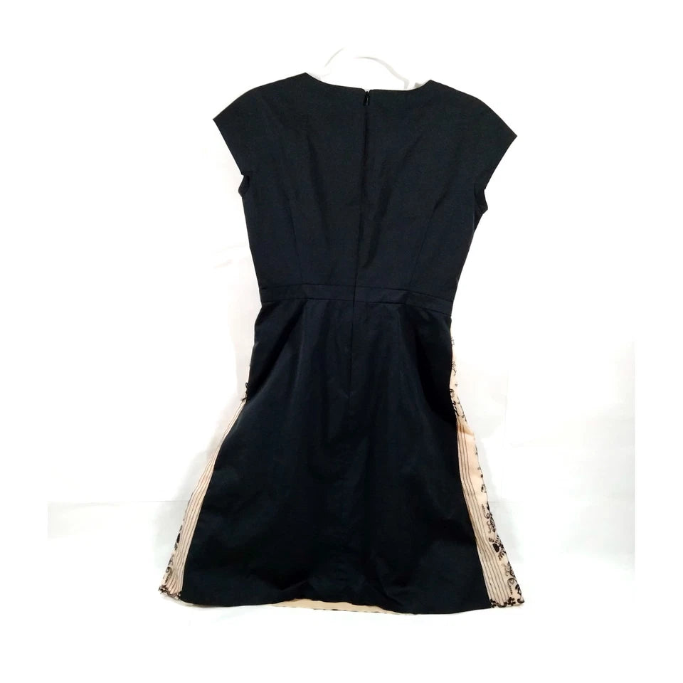 Maxmara Italy. Black/Beige Sleeveless Mini Dress
