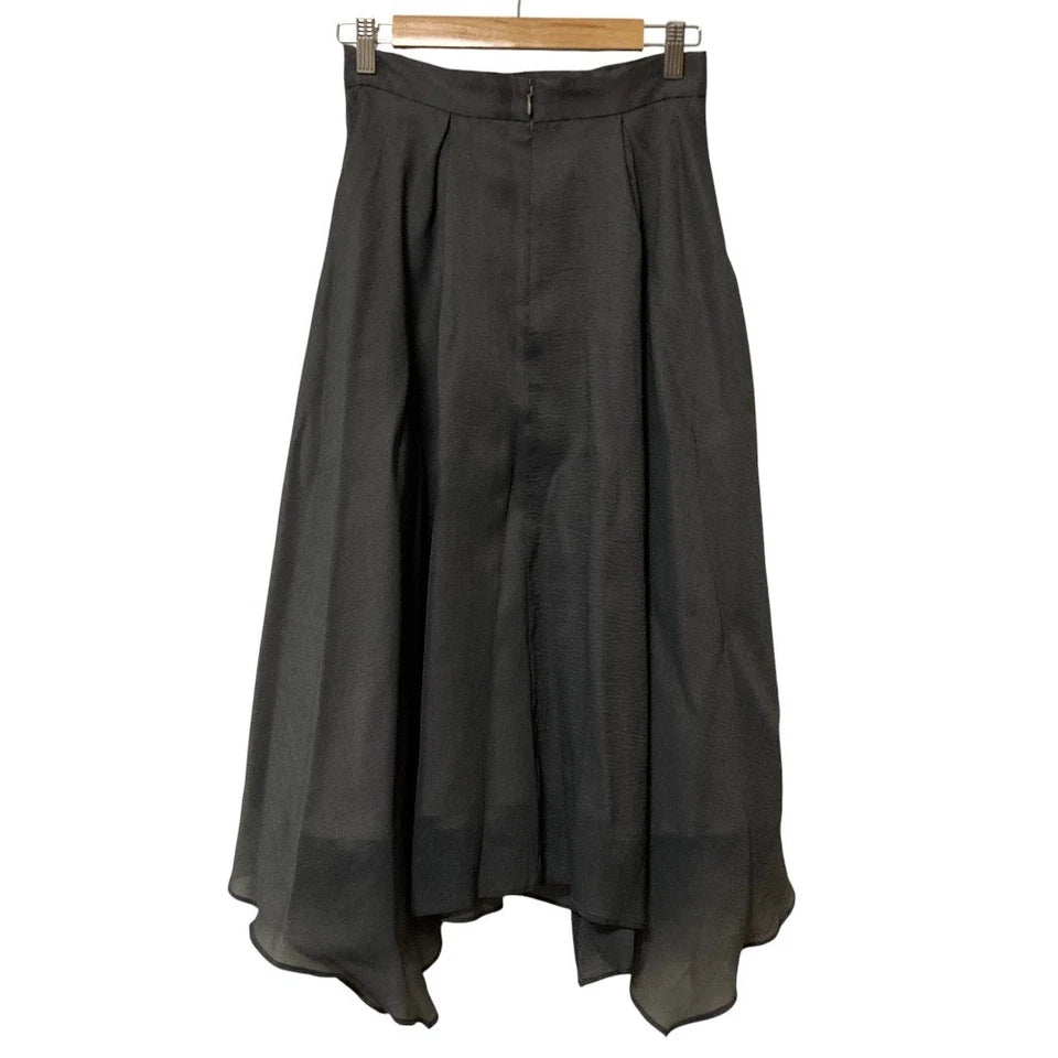PROPORTION BODY DRESSING JAPAN. 24AW Collection Gray Irregular Hem Sheer Tuck Skirt