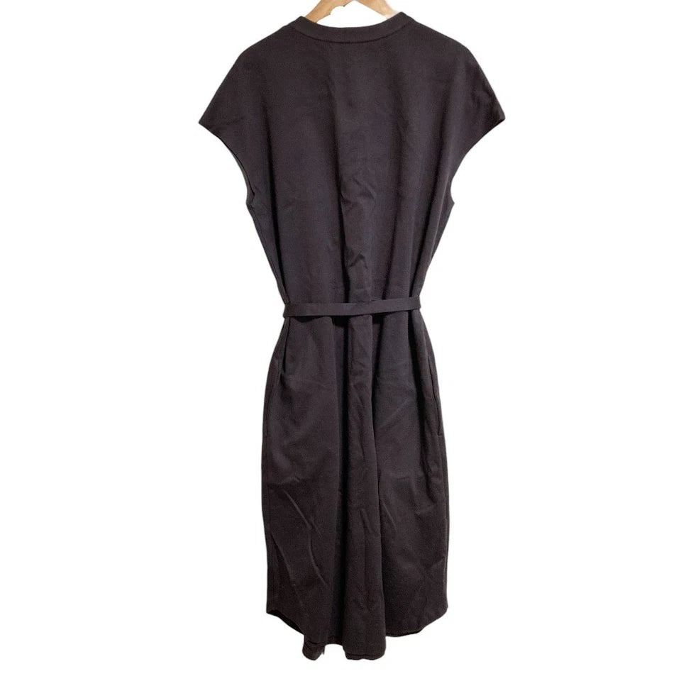 JOSEPH LONDON. Charcoal Keyhole French Sleeve Dress