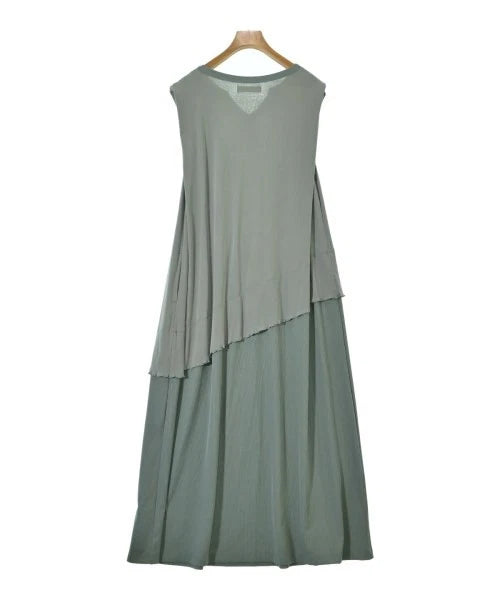 PUBLIC TOKYO JAPAN. Vintage Cut/Sewn Gray/Green Dress