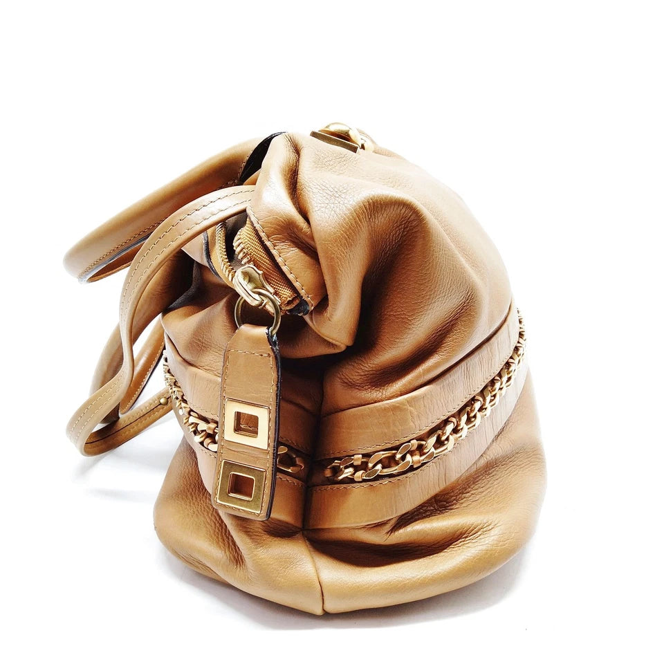 CHLOE PARIS. Vintage Phoebe Philo. Tan Leather Shoulder Bag / Crossbody Bag