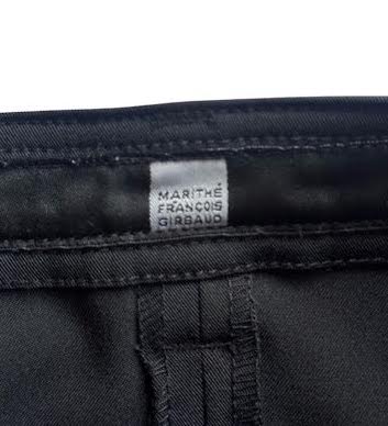 Marithe + Francois Girbaud PARIS. Black Cargo-Style Maxi Skirt