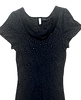 Handwritten London UK. Tanya Sarne. Vintage Black Viscose Dress w/Sequin Embellishments