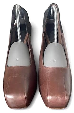 Marni Italy. Brown Leather Platform Chunky Heels  Sz 39.5IT  9 US