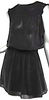 BALENCIAGA Paris. Black Belted Back-Button Dress