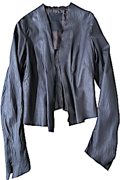 10SEI00TT0 Dieciseizerootto. Italy. Giacca Crust Brown Leather Layers Blazer