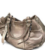 Marni ITALY. Mauve Brown Leather Shoulder Bag with Silverplated Hardware