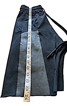 Barbara I Gongini Copenhagen. NEW/W/O Tag. Black Cotton Dropped Shorts Leather Panels Unisex