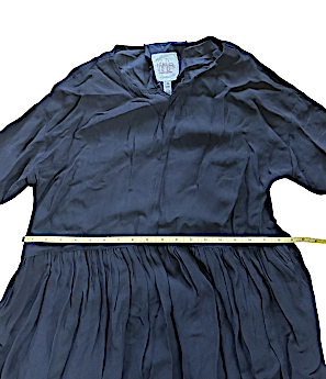 Hannoh Wessel France/Italy. NEW W/O TAGS. Black Cotton Dress